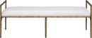 Axis - Linen Textured Cream Fabric Upholstered Bench