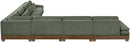 Turin - Chenille Fabric Upholstered Modular Sectional - Green