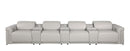 1126 - 7-Piece Modular Power Reclining Sofa In With 4 Power Recliners & Power Headrests