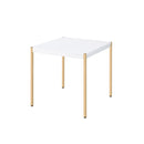 Otrac - End Table - White & Gold