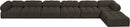 Ames - 7 Piece Boucle Fabric Modular L-Shaped Sectional