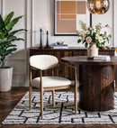 Riccio - Dining Arm Chair (Set of 2) - Natural And Gold Frame