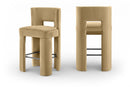 Zuno - Velvet Performance Fabric Upholstered Bar Stool (Set of 2)