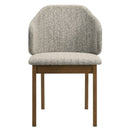 Oleia - Side Chair (Set of 2) - Chenille & Walnut