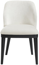 Valeo - Linen Textured Fabric Upholstered Dining Chair (Set of 2) - Painted Black Base