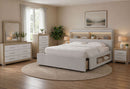 Sadie / Emma - 5 Piece King Bedroom Set (Bed, Dresser & Mirror, Nightstand, Chest) - Beige