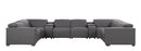 1208 - 8 Piece Modular Leather Sectional With 2 Power Recliners & Power Headrests