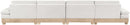 Turin - Chenille Fabric Upholstered Modular Sectional - White