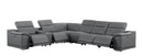 2679 - 7-Piece L-Shaped Power Reclining Sectional In Genuine Leather (4 Recliners)