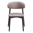 Lanae - Side Chair (Set of 2) - Coffee Polish Microfiber & Black