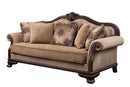 Chateau De Ville - Sofa With 5 Pillows (Same Lv01588) - Fabric & Espresso