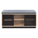 Gamaliel - Bench With Storage - Oak & Espresso