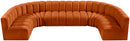 Arc - Velvet Modular U-Shaped Sectional