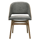 Delmon - Side Chair (Set of 2) - Gray / Dark Walnut