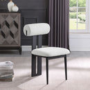 Dario - Boucle Dining Chair With Black Frame (Set of 2)