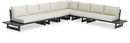 Maldives - 6 Piece Water Resistant Outdoor Patio Modular Sectional With Gray Base