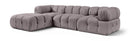 Orin - Velvet 4 Piece Modular Sectional With Chaise