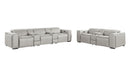 1224 - 8-Piece Modular Power Reclining Sofa & Loveseat Set In With 5 Power Recliners & Power Headrests