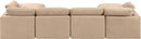 Indulge - Velvet 6 Piece Modular Double Chaise Sectional