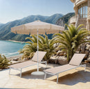 Amalfi - Patio Umbrella - White Base / White Pole