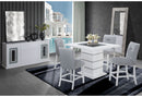 Monaco - 9 Piece Dining Room Set (Dining Table And 8 Dinning Chairs) - Gray / White