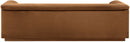 Cascade - Velvet Sofa - Saddle