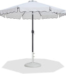 Amalfi - Patio Umbrella - White Base / Black Pole