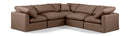 Indulge - Faux Leather 5 Piece Modular Corner Sectional