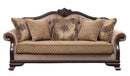 Chateau De Ville - Sofa With 5 Pillows (Same Lv01588) - Fabric & Espresso