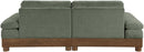 Turin - Chenille Fabric Upholstered Modular Sectional - Green