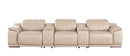 2679 - Genuine Leather Sofa With 3 Power Recliners & Dual Storage Consoles