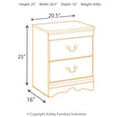 Huey Vineyard - Two Drawer Night Stand - Black