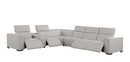 1208 - 7 Piece L-Shaped Leather Reclining Sectional With 4 Power Recliners