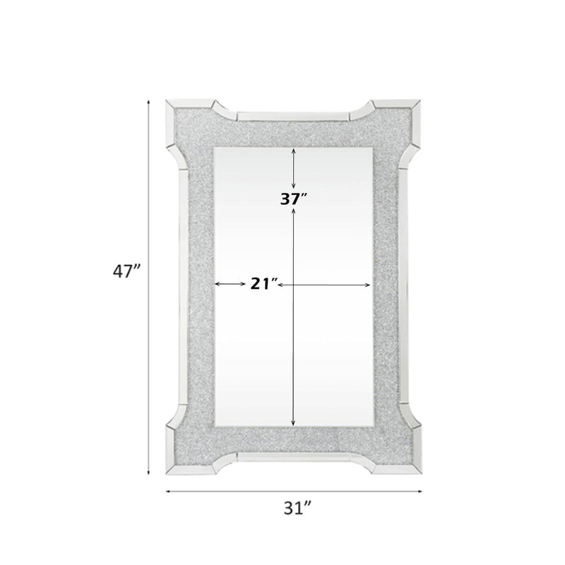 Noralie - 47" X 31" Accent Mirror With Faux Diamonds - Mirrored