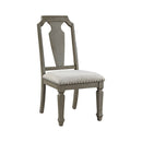 Zumala - Side Chair (Set of 2) - Beige Linen & Weathered Oak