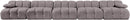 Orin - Velvet 5 Piece Modular Armless Sofa