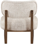 Vetra - Linen Textured Fabric Upholstered Accent Chair With Brown Base