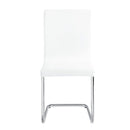 Palton - Side Chair (Set of 2) - White Synthetic Leather & Chrome