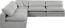Comfy - 5 Piece Linen Modular Corner Armless Sectional