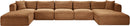 Shaggy - Fabric 6 Piece Modular Sectional With Chaise And Ottoman