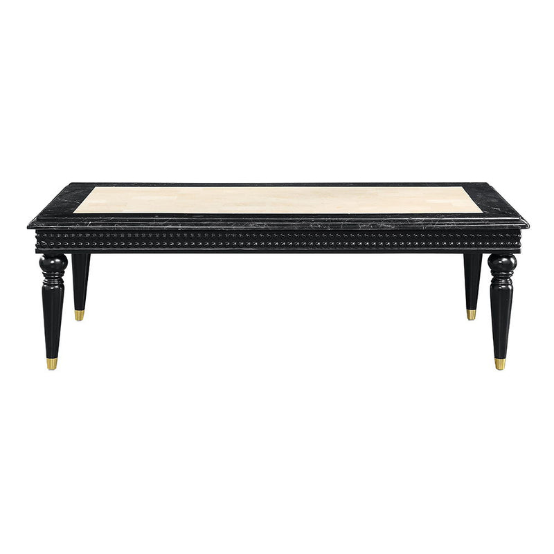 Tayden - Coffee Table With Marble Top - Marble Top & Black