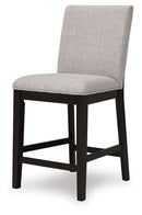 Neymorton - Upholstered Barstool (Set of 2) - Dark Grayish Brown