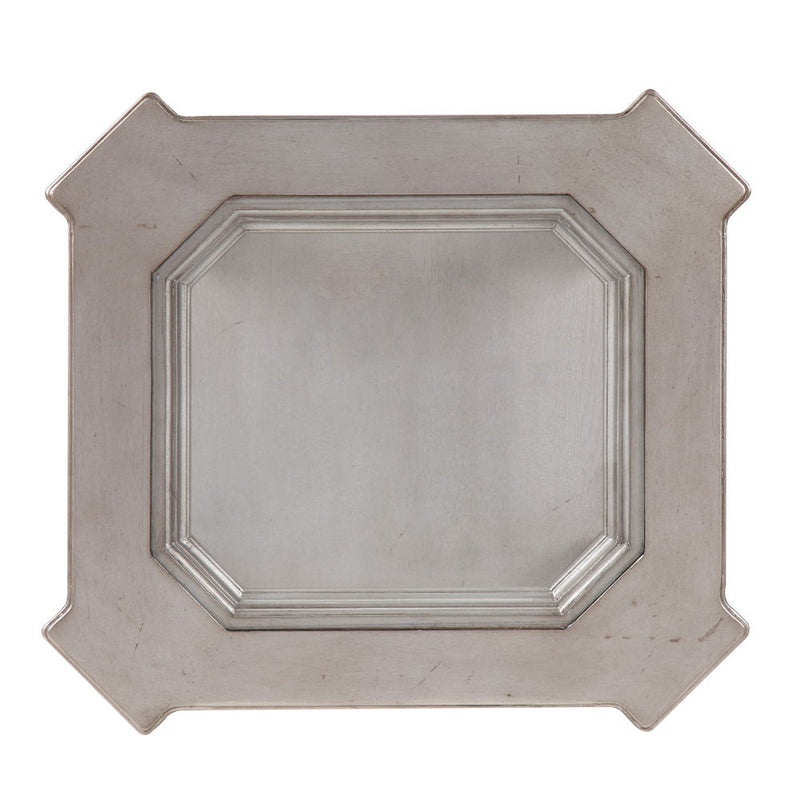 Northville - End Table - Clear Glass & Antique Silver