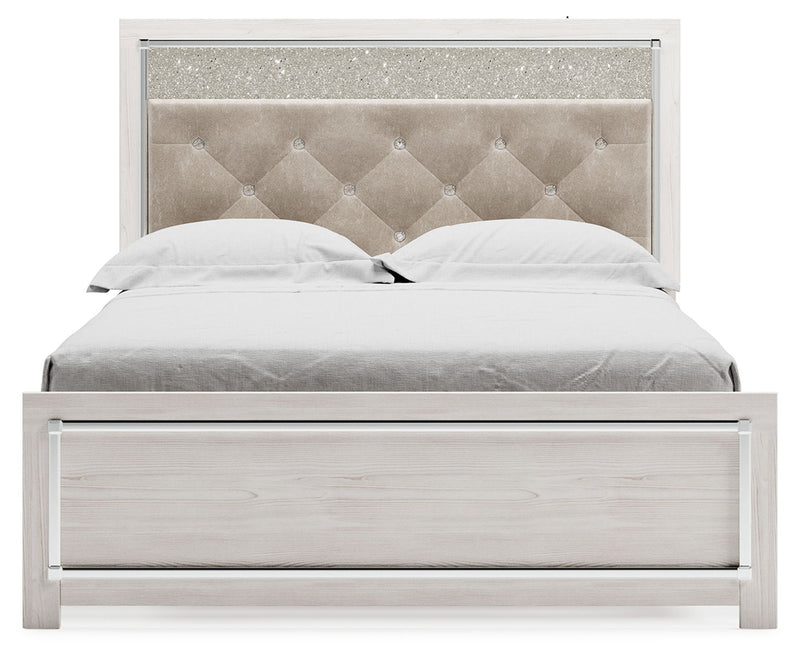 Altyra - Queen Panel Bed With Roll Slats - White