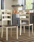 Woodanville - Dining Room Side Chair (Set of 2) - Cream / Brown