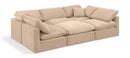 Indulge - Velvet 6 Piece Modular Sectional