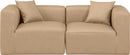 Cube - Modular 2 Piece Sofa - Tan
