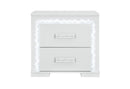 Naomi - Nightstand With LED - Silver