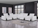 1208 - 8 Piece L Shaped Leather Sectional With 4 Power Recliners & Power Headrests