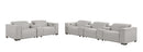1208 - Modular Leather Sofa Loveseat With 6 Recliners And Power Headrests